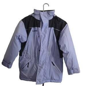 Columbia / Talbots Jacket w Hat Girls size 10/12 Lavender - see notes